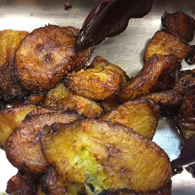 Sweet Plantains & Yellow Aji Sauce.